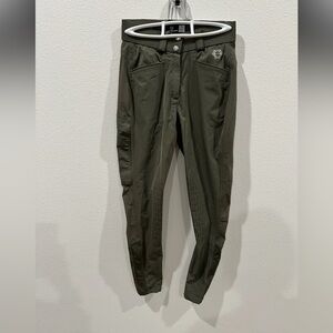 Ethos Equestrian Wren Women’s Riding Breeches Olive Dark Green Size 26 EUC